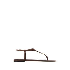 SAINT LAURENT Strappy Stiletto Heeled Sandals Women CAMEL